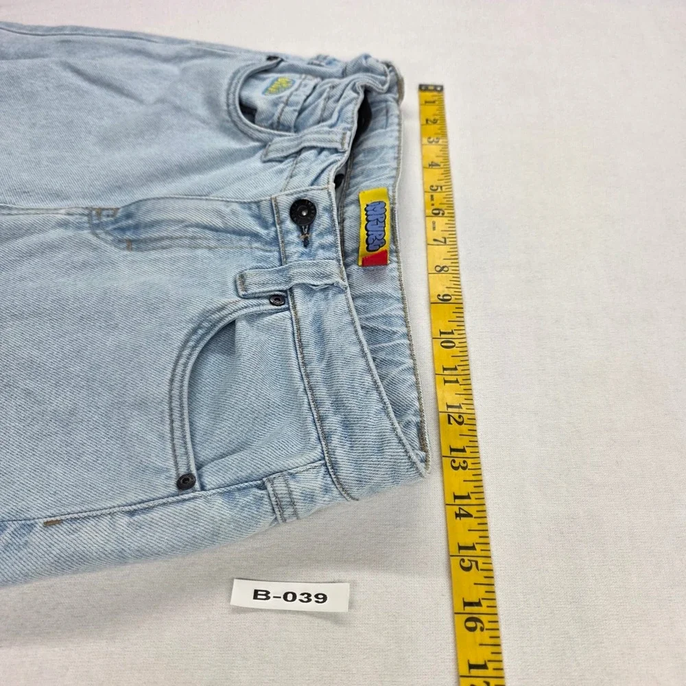 Empyre Kids Baggy Skate Jeans Light Wash Denim Size 25 Adjustable Streetwear